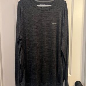 Eddie Bauer Men's Charcoal Long Sleeve Tee